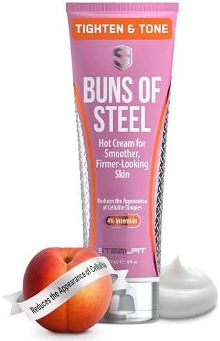 SteelFit Maximum Toning Cellulite Cream for Stretch Marks, Buns of Steel