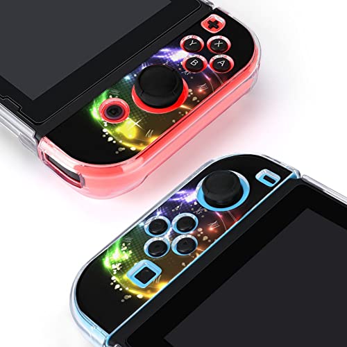 Aohanan Light Neon Clock Protective Cover Case For Nintendo Switch Hard Shell Screen Protectors For Switch And Joy-Con Cases For Girls Boys Kids #TOP3