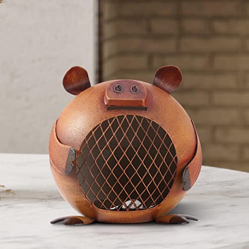 Too-Arts Metal Cute Piggy Bank Vintage Money Coin Bank For Adults Iron Coin Bank Gift Decor Decorative Ornament #TOP2
