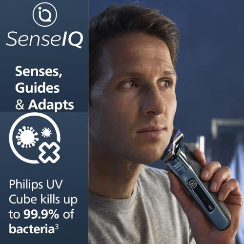 Philips Rechargeable Wet/Dry Electric Shaver with SenseIQ and Comfort Glide Ring Technology, Battery Powered, Silver - image 6