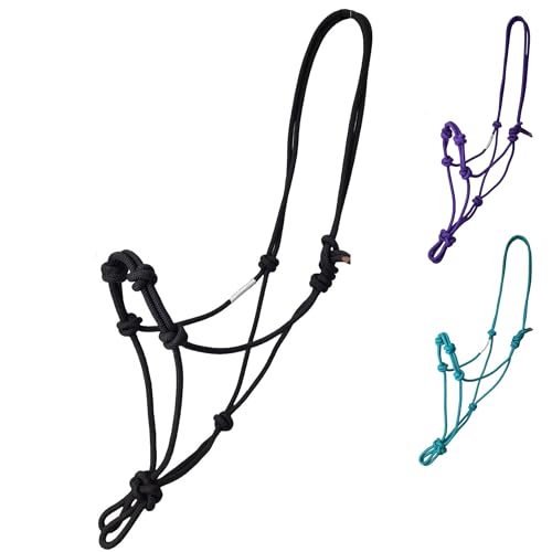 Tahoe Tack Copper Tip Series Horse Training Rope Halter – 4 Knot, 1/4
