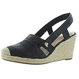 Lauren Ralph Lauren Women's Espadrille Wedge Sandal, Black, 9