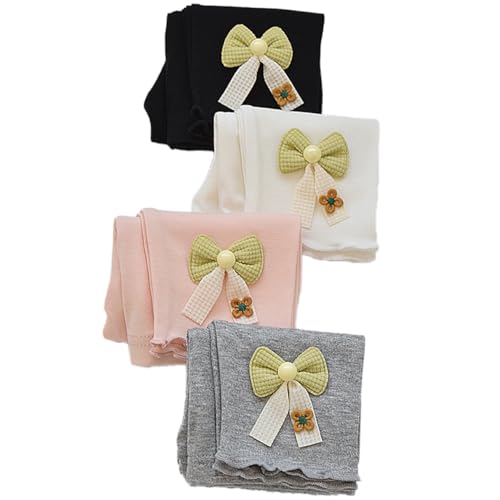 WEONEDREAM 2 Packs Girls Capris Leggings Breathable Soft Toddlers Cropped Pants for Summer