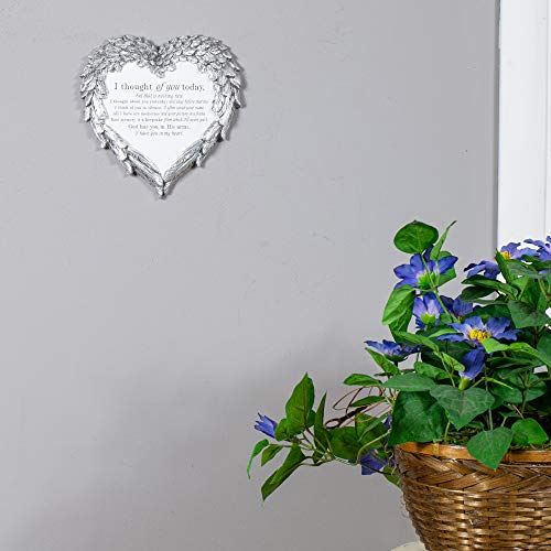 Dicksons Thought of You Ornate Heart Wings 8 inch Metal Outdoor Decorative Garden Stone - Thumbnail 2