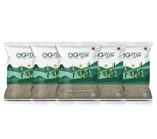 Image of Goshudh Whole Pearl Millet (Bajra Sabut) 5kg (1kg Each Pack of 5) | No Added Preservatives