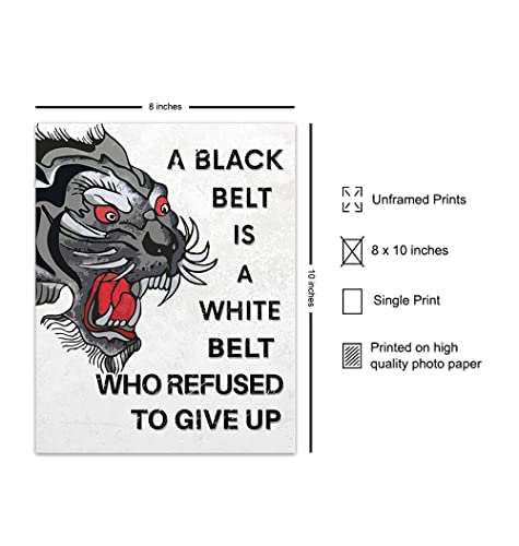 Martial Arts Motivational Wall Decor Art Print - Home, Studio Or Dojo Decoration Picture Poster - Gift For Mma, Kung Fu, Karate, Tae Kwan Do, Judo, Tai Chi Students And Jackie Chan Or Bruce Lee Fans #TOP1