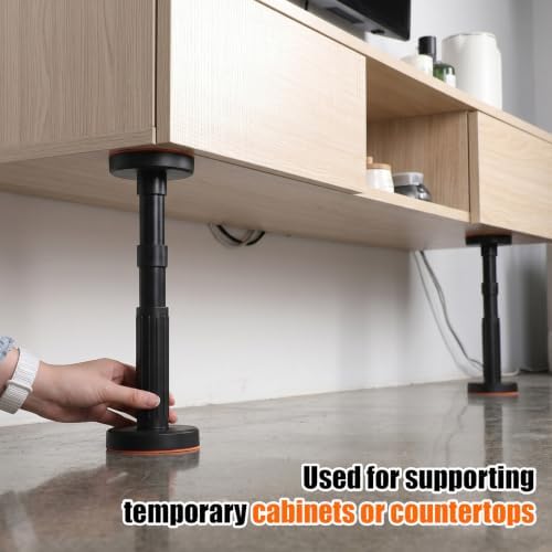 ZTNUOXUE 2 Pcs Adjustable Telescopic Support Poles Cabinet Brackets - 4
