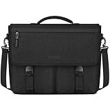 Messenger Bag for Men&Women 15.6 inch Waterproof Laptop Briefcase Bag Lightweight Mens School Large Satchel Shoulder Bag Business Office Travel Computer Work Bag Black