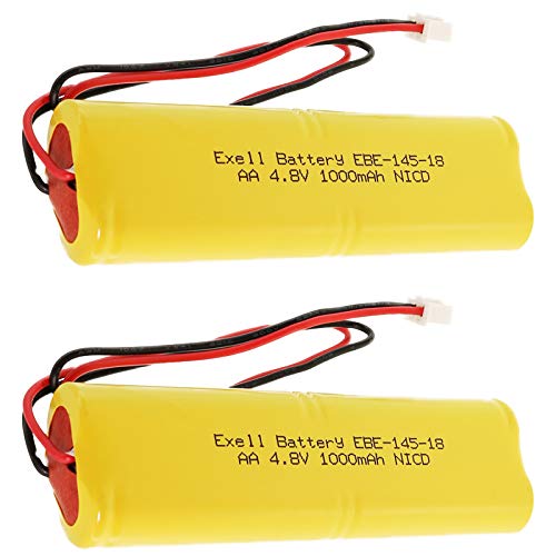 (2-Pack) Emergency/Exit Lighting Battery Fits and Replaces Unitech 4AA-800-18-8WL Hubbell 859-0120859 D-AA650B LITHONIA D-AA650Bx4 Dual-Lite 0120859 Custom-145-18 NIC0991 Lithonia 4AA-800-18-8WL