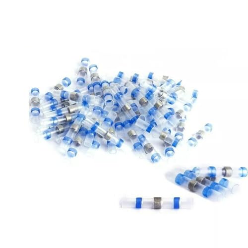 50 Pcs of Solder Sleeve Heat Shrink Wire Connectors Kit Butt Terminals 26-10 AWG