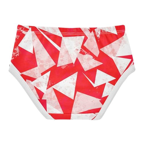 Flower Girls Underwear Toddler 2t Cotton Panties for Girl Abstract Red White Prints Kids Briefs Undies2