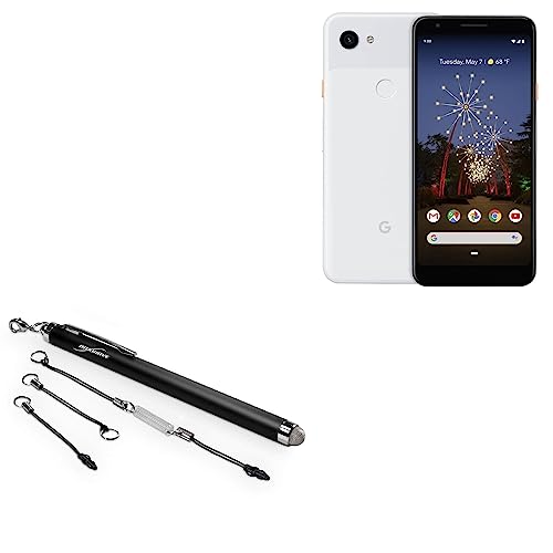 BoxWave Stylus Pen Compatible with Google Pixel XL - EverTouch Capacitive Stylus, Fiber Tip Capacitive Stylus Pen - Jet Black