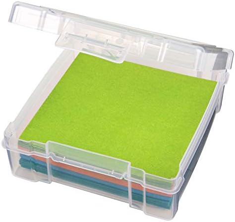 ArtBin 6953AB 6 x 6-inch Essentials Storage Box, Translucent Clear