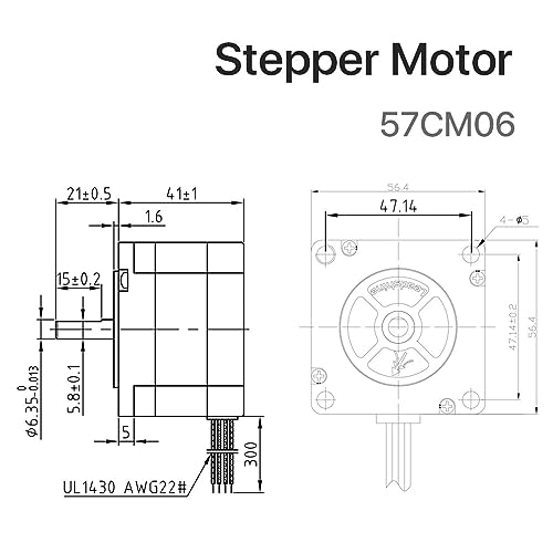 Moteur pas à pas 57CM06 2 phases 55Ncm 3A pour CNC - 5