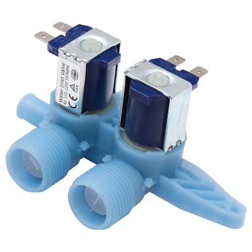 BlueStars Upgraded WH13X10024 Washer Water Inlet Valve Replacement Part – Compatible with G.E & Hotpoint Washers – Replaces WH13X0086 PS1155105 AP3861119 1159233 WH13X10019 WH13X0087