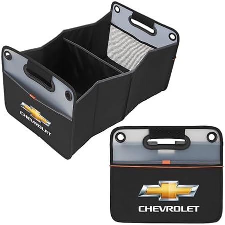 SR1 Performance Chevrolet Bowtie Trunk Organizer - Large Folding Cargo Box for Car Storage