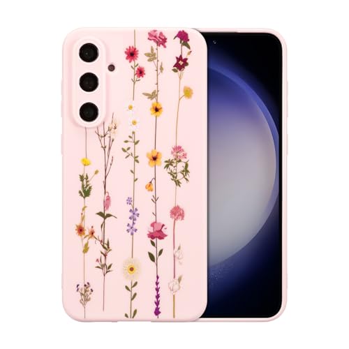 Coque Samsung S23 FE 5G souple antichoc motif floral rose fille