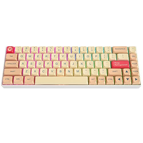 Image of Fogruaden PBT Keycaps 139 Keys Soymilk Keycap Set Dye-Sublimation Custom Keycaps XDA Profile Cute Keycap for Mechanical Keyboard