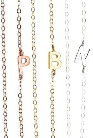 HotMixCold Personalized Dainty and Elegant Gold, Rose Gold, or Sterling Silver Sideways Initial Necklace - Handmade Quality Jewelry Gift for Her - Image 2