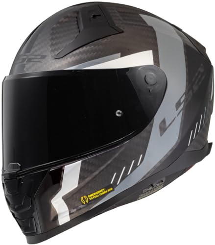 LS2, Integraler Motorradhelm VECTOR II CARBON GRID Matt Black Grey, L