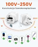 LENCENT Typ G & typ D adapter podróżny kombi do Malediwów, Sri Lanki, Tanzanii, Sanzibaru, Ghany, gniazdo podróżne, wtyczka podróżna, adapter sieciowy