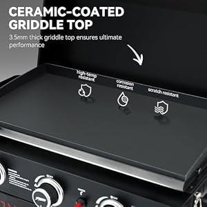 Royal Gourmet PD3001 3-Burner Propane Gas Griddle with Collapsible Stand — photo 6 of 6