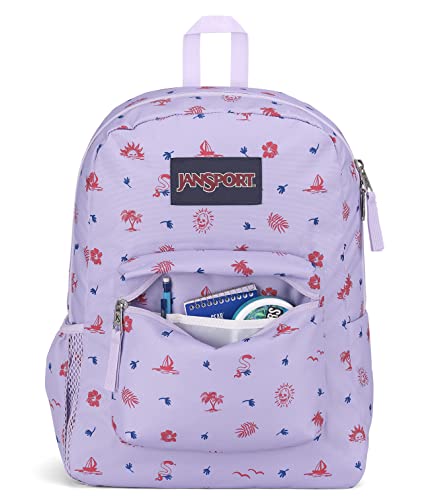 Image of JanSport Cross Town Backpack 17 inch x 12.5 inch x 6 inch - Simple Bag for Everyone with 1 Main Compartment, Front Utility Pocket - Premium Class Accessories - Lagoon Luau