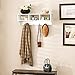 Giantex Hanging Shelf with Hooks Wall Mount Cubby Organizer with 4 Hooks and Storage for Entryway, Hallway, Dining Room Furniture (White)
