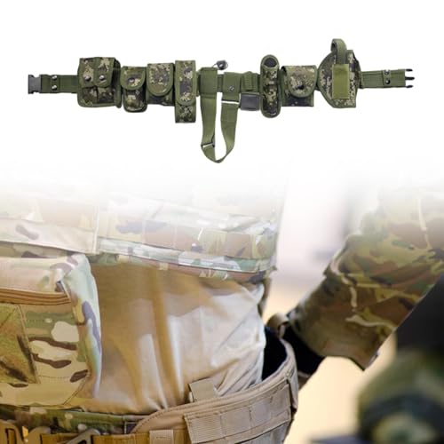 Outdoor Duty Belts Waist Belt with Pouch Wear Resistant Multiuse Patrol Belt for3
