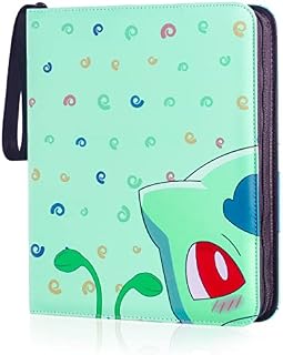 Herritozl Card Binder, PU Cards Folder Pack 720 Pockets with Zip Compatible with Game Cards, Baseball Cards Perfect Gifts for Boys Girls Collector 40 Premium 9-Pocket Pages