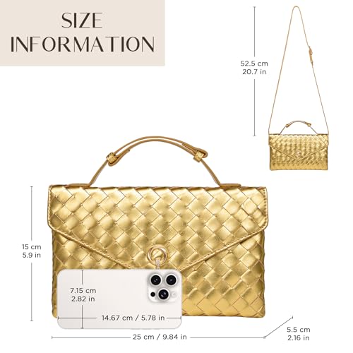 CHUNLI Clutch Purses for Women Formal Evening Crossbody Bags with Adjustable Top Handle PU Leather Envelope Handbags CHUNLI Clutch Purses for Women Formal Evening Crossbody Bags with Adjustable Top Handle PU Leather Envelope Handbags - Image 6