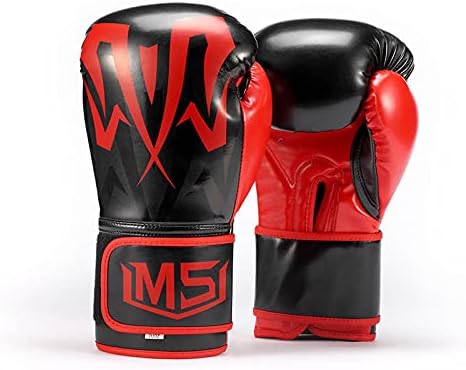 Boxing Gloves Boxing Training Gloves for Men Women Kids Beginner MMA Kickboxing Fight Sparring Punching Bag Fight Gloves Breathable Black 12oz (Black 12oz)