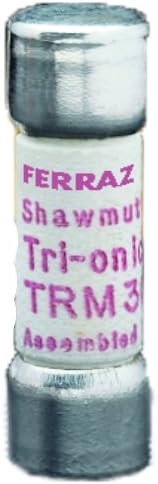 Mersen TRM3 250V 3A 1-0.5X13/32 Midget Time Delay Fuse, 10-Pack, Color, 10 Count