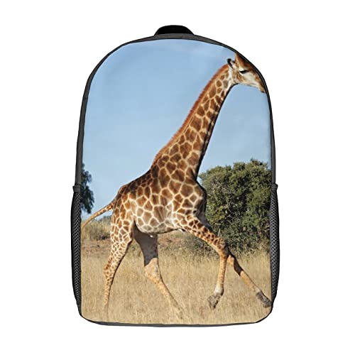 Sac à dos d'école pour enfants girafe 17 pouces pour garçons et filles