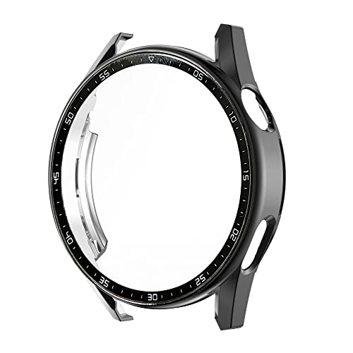 X}[gEHb`یP[XEHUAWEI WATCH GT 3p P[X 46mm tی십KXt tیJo[ t@[EFCEHb` bL n[hP[X یP[X KXtB[46mm(ubN)]