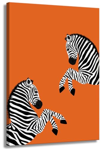 SAQANVAN Zebra Minimalism Canvas Wall Art
