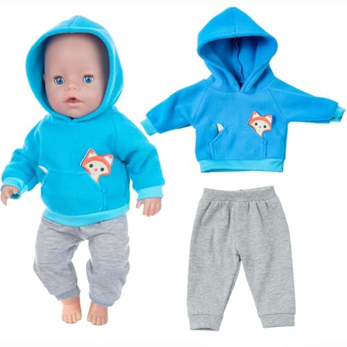 DVKKHD Baby Doll Clothes for 18 Inch Dolls 2-Piece Hoodies & Pants Outfits