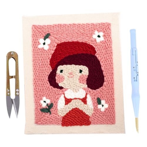 Kit de broderie poinçon STOBOK avec base stable pour apprendre le tissage