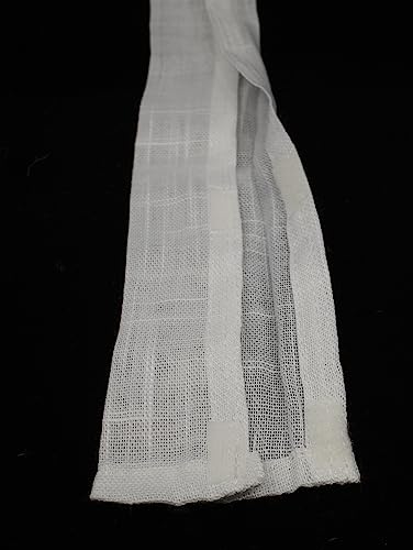 Image of 9 Foot Linen Fabric Chandelier Chain Cord Cover with with Hook and Loop Closure, Off White