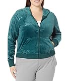 Reebok Sudadera con capucha corta con cremallera completa para mujer
