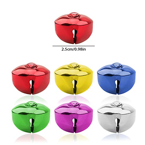 Lainrrew Jingle Bells, 1 Inch Small Colorful Craft Bells Christmas Bells Diy Bells Bulk For Christmas Holiday Home Festival Decoration Craft Projects (1 Inch - 100 Pcs) #TOP5