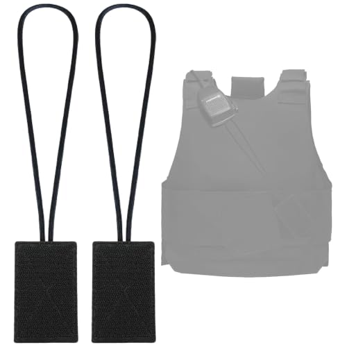 Terixe 2 Pack Mic Clips for Law Enforcement Black Radio Mic Holders Mic Clips for Law Enforcement Vest Essential Law Enforcement Accessories - 7 inchs