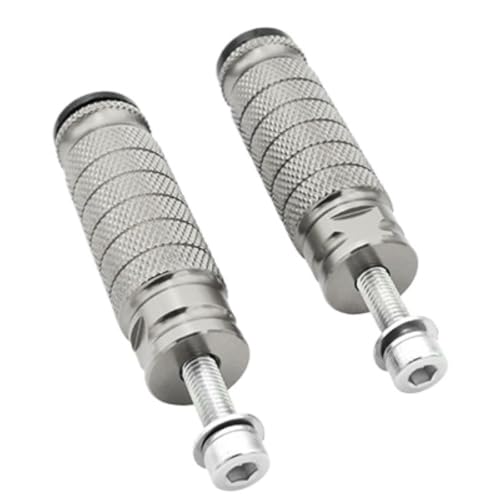 Accessoires moto M8 8mm : Repose-pieds argent pour vos sorties week-end