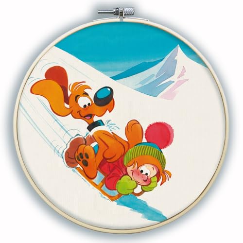 Canevas toile Akimoff Boule et Bill dans la neige : sublimez vos murs nus