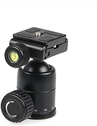 "Mini Ball Head w/ Arca Swiss Quick Release Plate, Bubble Level, 360 Rotatable, Fit Tripods, Monopods, Light Stands, Support DSLR Wireless Cameras"