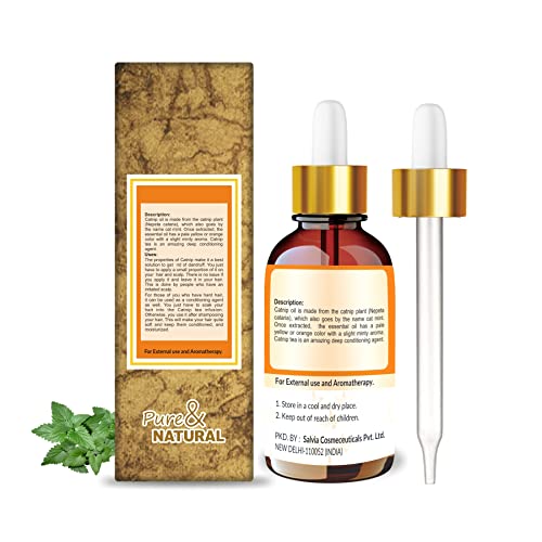 Image of Crysalis Catnip Oil 30 ml (1.01 fl oz) - Steam Distilled Herbaceous Aromatic Oil for Calming Diffusion Blends & DIY Aromatherapy