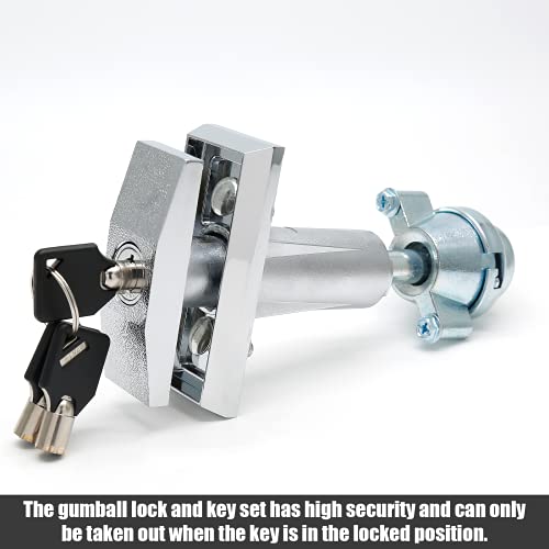 Qjaiune Not Universal Vending Machine Lock And Key, Soda Machine Lock With T-Handle, Snack Machine Lock Candy Machine Lock Replacement For Coke Machine, Gumball Machine (Keyed Different) #TOP3