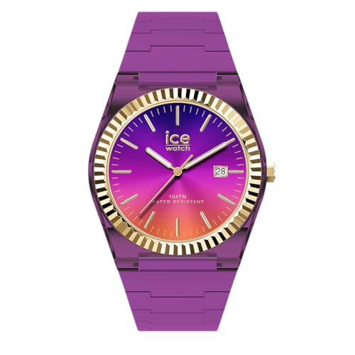 ICE-WATCH - Ice Power PW1 Sunset Violet Night Pink - Montre Violette pour Femme avec Bracelet en Silicone - 024761 (Small)