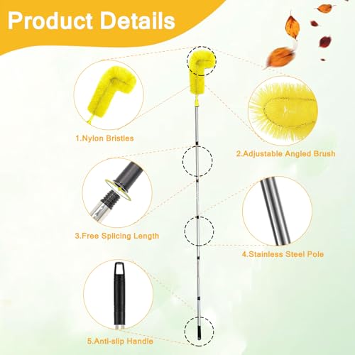 Gutter Cleaning Tools, 12.8Ft Telescopic Gutter Cleaner with 10 Extendable Poles - Image 3