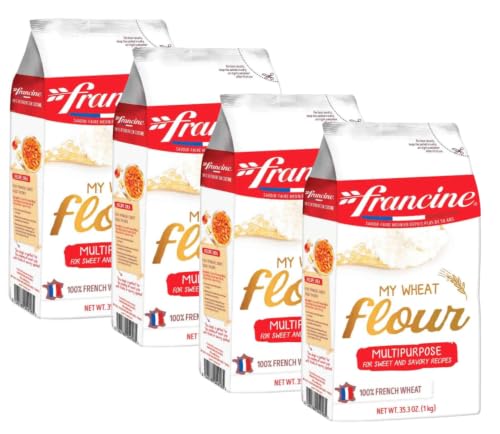 Francine T65 All-Purpose French Flour 10% Protein, 2.2lb (4-Pack)